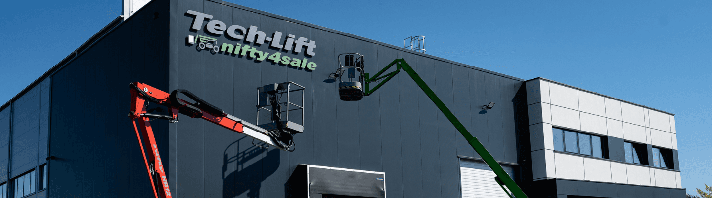 Aerial work platform at a construction site